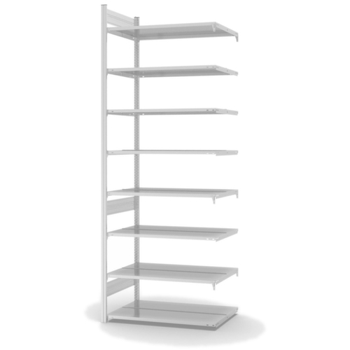 hofe Porte-documents sans vis Zone de fixation pour une utilisation des deux côtés, 8 tablettes, RAL7035 gris clair