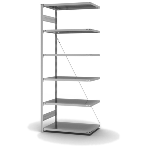 hofe système de rayonnages sans vis de conception standard, hauteur x largeur x profondeur 2500 x 1010 x 635 mm, 6 tablettes