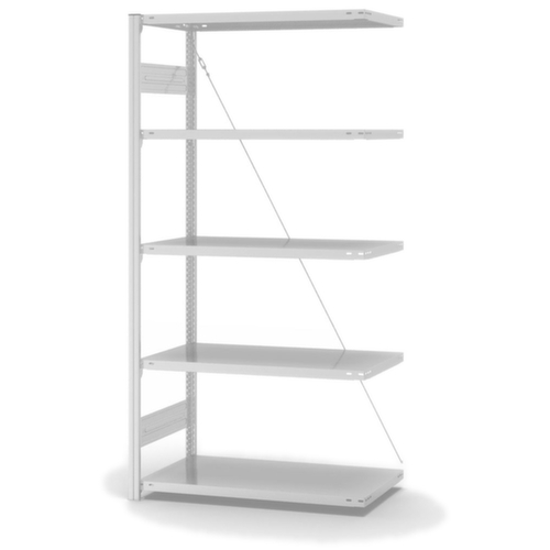 hofe système de rayonnages sans vis de conception standard, hauteur x largeur x profondeur 2000 x 1010 x 535 mm, 5 tablettes