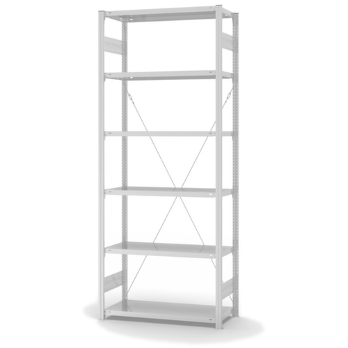 hofe système de rayonnages sans vis de conception standard, hauteur x largeur x profondeur 2500 x 1060 x 435 mm, 6 tablettes