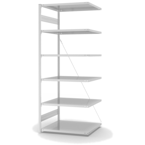 hofe système de rayonnages sans vis de conception standard, hauteur x largeur x profondeur 2500 x 1010 x 835 mm, 6 tablettes