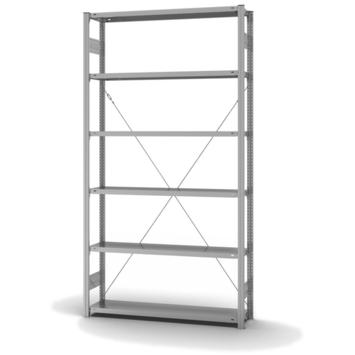 hofe système de rayonnages sans vis de conception standard, hauteur x largeur x profondeur 2500 x 1360 x 335 mm, 6 tablettes