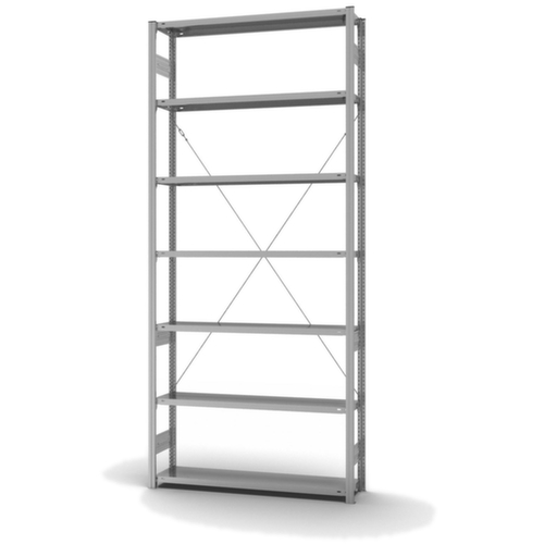 hofe système de rayonnages sans vis de conception standard, hauteur x largeur x profondeur 3000 x 1360 x 335 mm, 7 tablettes