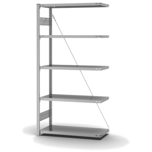 hofe Système de rayonnages sans vis dans une construction mi-lourde, hauteur x largeur x profondeur 2000 x 1010 x 435 mm, 5 tablettes