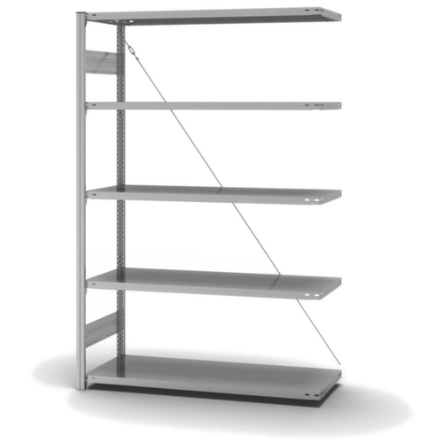 hofe Système de rayonnages sans vis dans une construction mi-lourde, hauteur x largeur x profondeur 2000 x 1310 x 535 mm, 5 tablettes