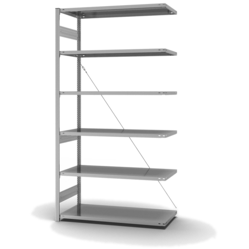 hofe Système de rayonnages sans vis dans une construction mi-lourde, hauteur x largeur x profondeur 2500 x 1310 x 635 mm, 6 tablettes