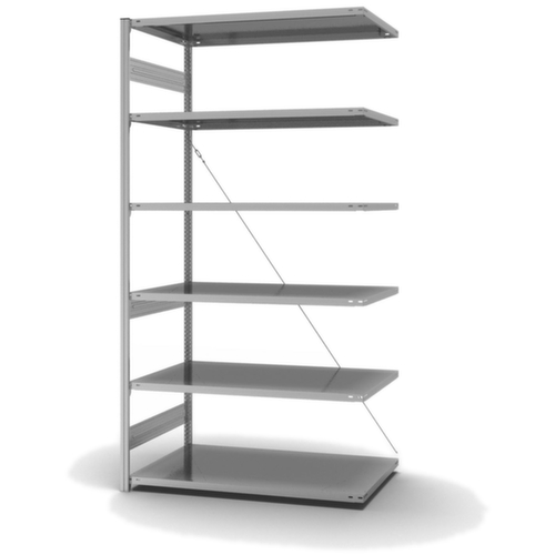 hofe Système de rayonnages sans vis dans une construction mi-lourde, hauteur x largeur x profondeur 2500 x 1310 x 835 mm, 6 tablettes