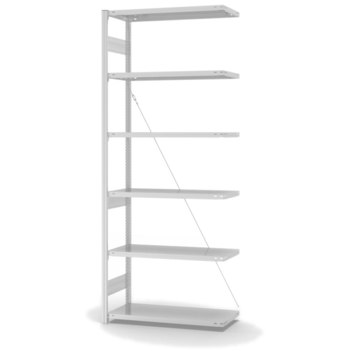 hofe Panneau d'extension pour le rayonnage sans vis, hauteur x largeur x profondeur 2500 x 1010 x 435 mm, 6 tablettes