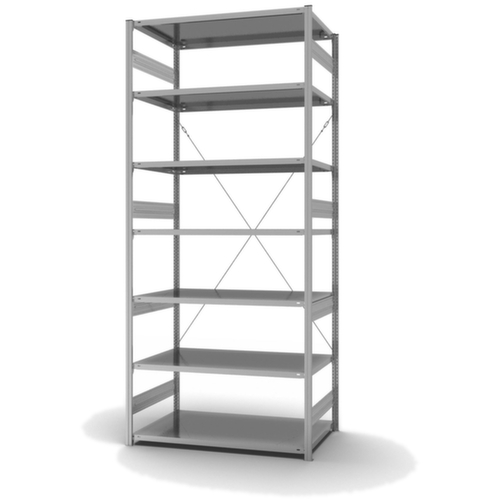 hofe système d'étagères sans vis, hauteur x largeur x profondeur 3000 x 1360 x 835 mm, 7 tablettes