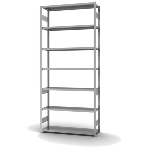 hofe Rayonnages enhofe treillis dans les constructions mi-lourdes, hauteur x largeur x profondeur 3000 x 1360 x 435 mm, 7 tablettes