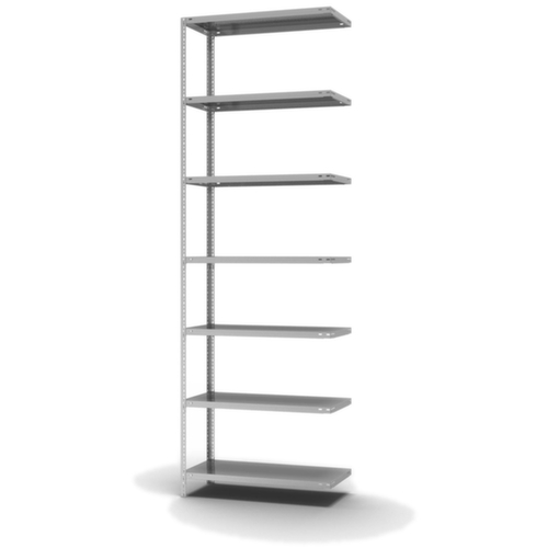 hofe Rayonnage à boulonner élément suivant, 7 tablettes, avec revêtement en zinc anti-corrosion