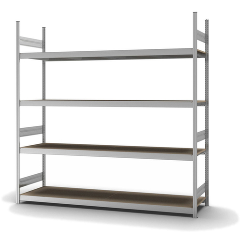 hofe Rayonnage grande largeur avec tablettes en bois