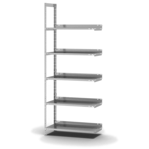 hofe Rayonnage à boulonner pour classeurs élément suivant, 5 tablettes, avec revêtement en zinc anti-corrosion