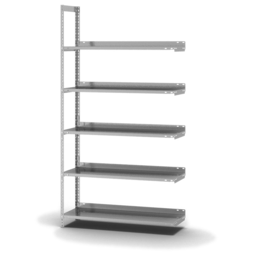 hofe Rayonnage à boulonner pour classeurs élément suivant, 5 tablettes, avec revêtement en zinc anti-corrosion