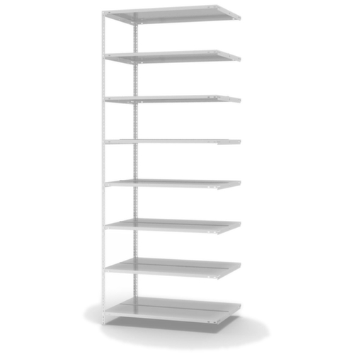 hofe Porte-fichiers à visser Champ de saisie à utiliser des deux côtés, 8 tablettes, RAL7035 gris clair