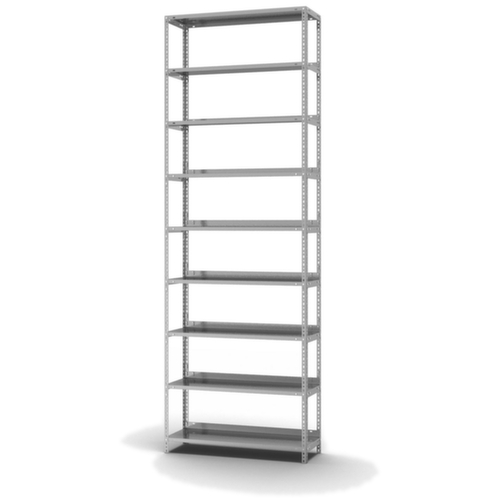 hofe Rayonnage à boulonner pour classeurs, 9 tablettes, avec revêtement en zinc anti-corrosion