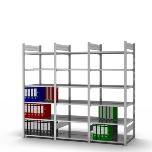 hofe Porte-documents sans vis Zone de fixation pour une utilisation des deux côtés, 6 tablettes, avec revêtement en zinc anti-corrosion