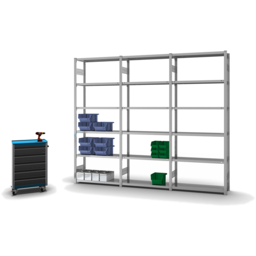 hofe Rayonnage à traverses type standard, hauteur x largeur x profondeur 2500 x 1060 x 335 mm, 6 tablettes