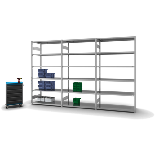 hofe Rayonnage à traverses type standard, hauteur x largeur x profondeur 2500 x 1310 x 635 mm, 6 tablettes