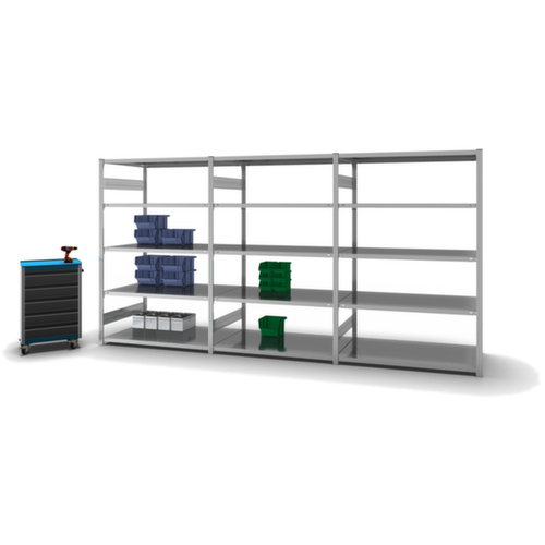 hofe Rayonnage à traverses type standard, hauteur x largeur x profondeur 2000 x 1360 x 835 mm, 5 tablettes