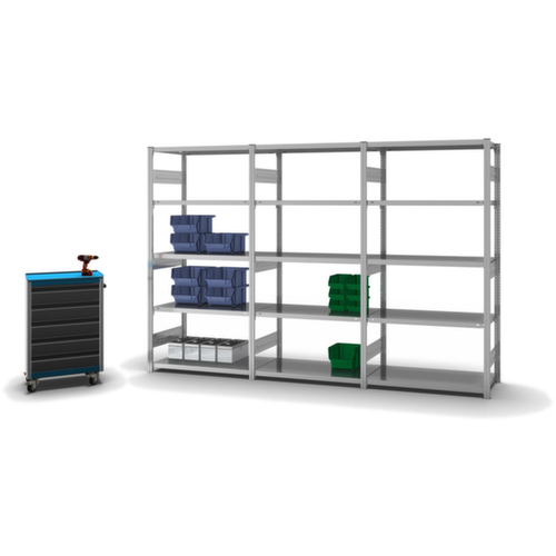 hofe Rayonnages en treillis dans la construction lourde, hauteur x largeur x profondeur 2000 x 1060 x 535 mm, 5 tablettes