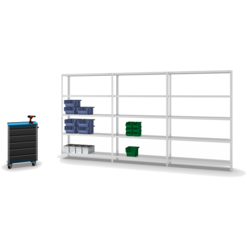 hofe Etagère à visser, 5 tablettes, RAL7035 gris clair