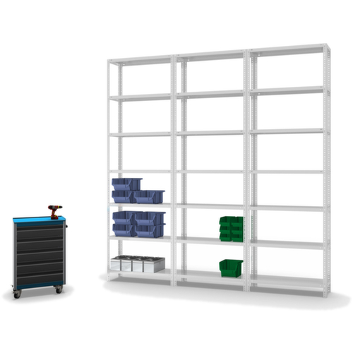 hofe Etagère à visser, 7 tablettes, RAL7035 gris clair