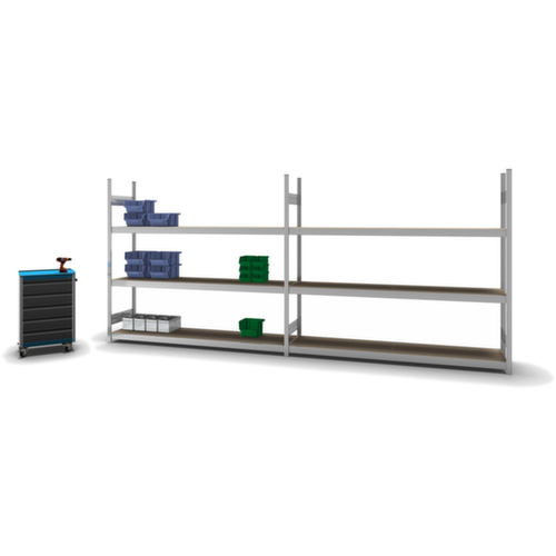 hofe Rayonnage grande largeur avec tablettes en bois