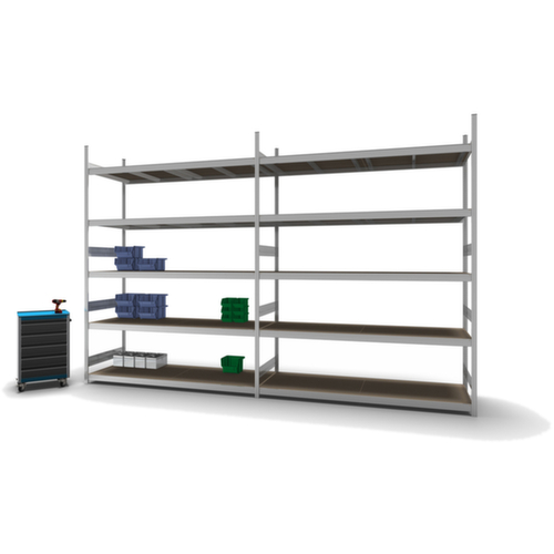 hofe Rayonnage grande largeur avec tablettes en bois
