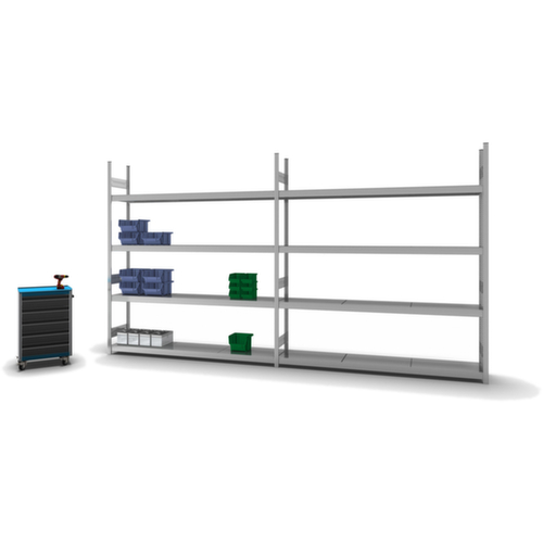 hofe Rayonnage grande largeur avec tablettes en acier