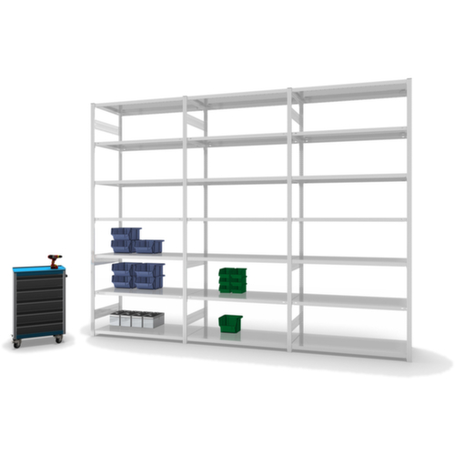 hofe Rayonnages enhofe treillis dans les constructions mi-lourdes, hauteur x largeur x profondeur 3000 x 1310 x 635 mm, 7 tablettes