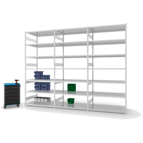 hofe Rayonnages en treillis dans la construction lourde, hauteur x largeur x profondeur 3000 x 1310 x 835 mm, 7 tablettes