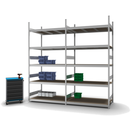 hofe Rayonnage grande largeur avec tablettes en bois