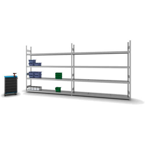 hofe Rayonnage grande largeur avec tablettes en acier