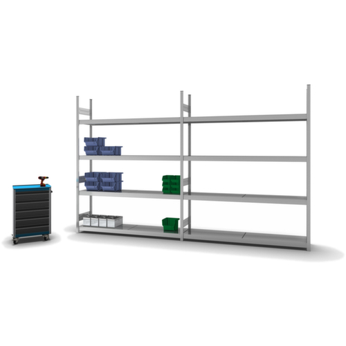 hofe Rayonnage grande largeur avec tablettes en acier