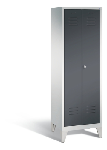 C+P Armoire vestiaire Classic avec 2 compartiments verrouillables ensemble, largeur de compartiment 300 mm