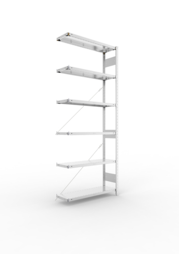 META Panneau d'extension pour le rayonnage sans CLIP vis, hauteur x largeur x profondeur 2500 x 1006 x 336 mm, 6 tablettes