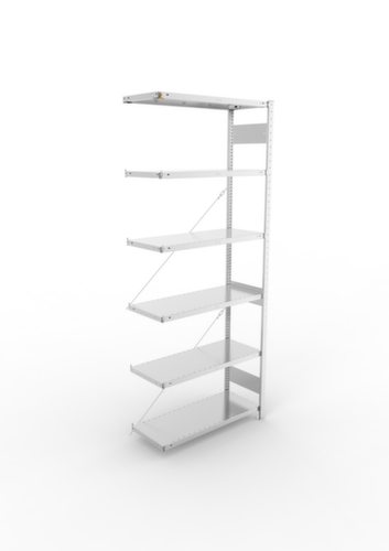 META Panneau d'extension pour le rayonnage sans CLIP vis, hauteur x largeur x profondeur 2500 x 1006 x 436 mm, 6 tablettes