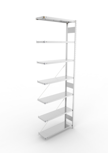 META Panneau d'extension pour le rayonnage sans CLIP vis, hauteur x largeur x profondeur 3000 x 1006 x 336 mm, 7 tablettes