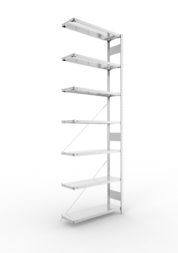 META Panneau d'extension pour le rayonnage sans CLIP vis, hauteur x largeur x profondeur 3000 x 1006 x 336 mm, 7 tablettes