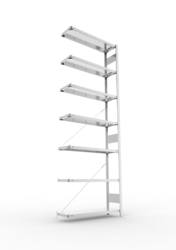 META Panneau d'extension pour le rayonnage sans CLIP vis, hauteur x largeur x profondeur 3000 x 1006 x 336 mm, 7 tablettes