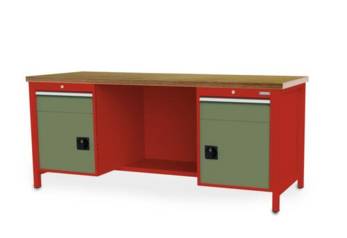 Bedrunka + Hirth Établi, 2 tiroirs, 2 armoires, 1/2 tablette