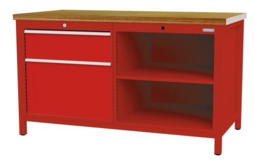 Bedrunka + Hirth Établi, 1 tiroir, 1 armoire, 2 tablettes
