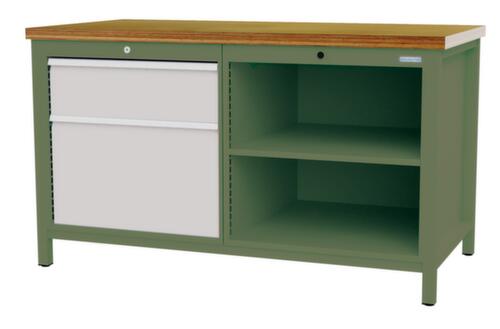 Bedrunka + Hirth Établi, 1 tiroir, 1 armoire, 2 tablettes