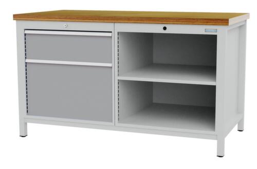 Bedrunka + Hirth Établi, 1 tiroir, 1 armoire, 2 tablettes