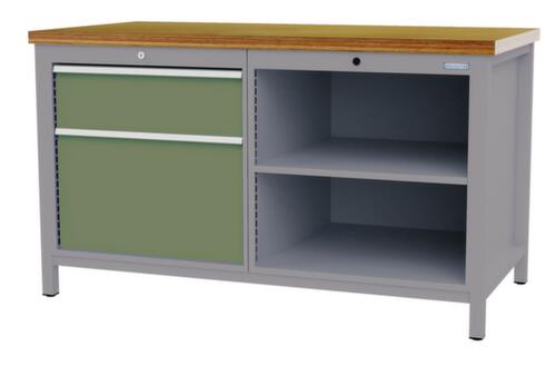 Bedrunka + Hirth Établi, 1 tiroir, 1 armoire, 2 tablettes