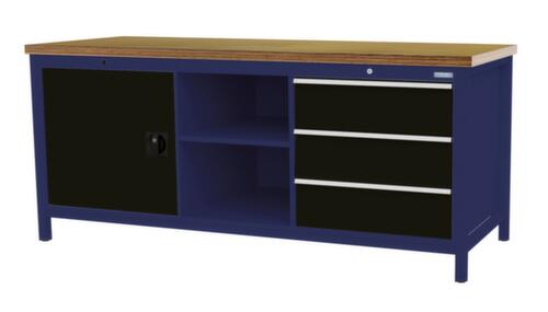 Bedrunka + Hirth Établi, 3 tiroirs, 1 armoire, 2 tablettes