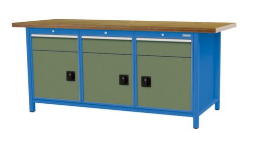 Bedrunka + Hirth Établi, 3 tiroirs, 3 armoires