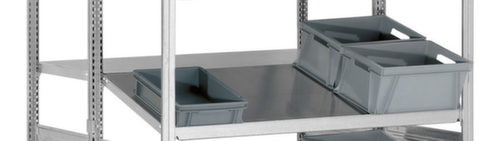 hofe Tablette droite et inclinée pour rayonnage Kanban, largeur x profondeur 1300 x 1600 mm