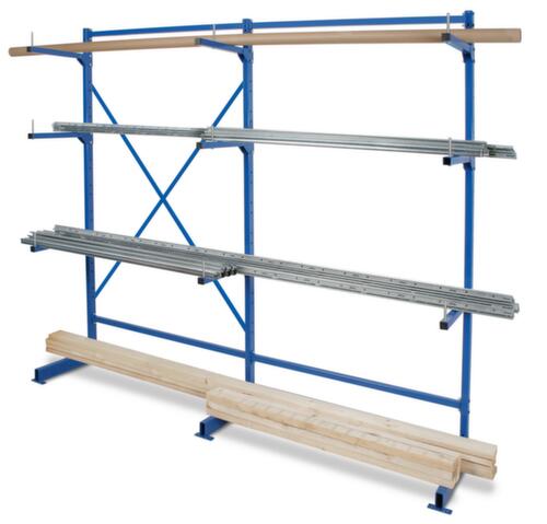 Rayonnage cantilever avec 4 niveaux de stockage